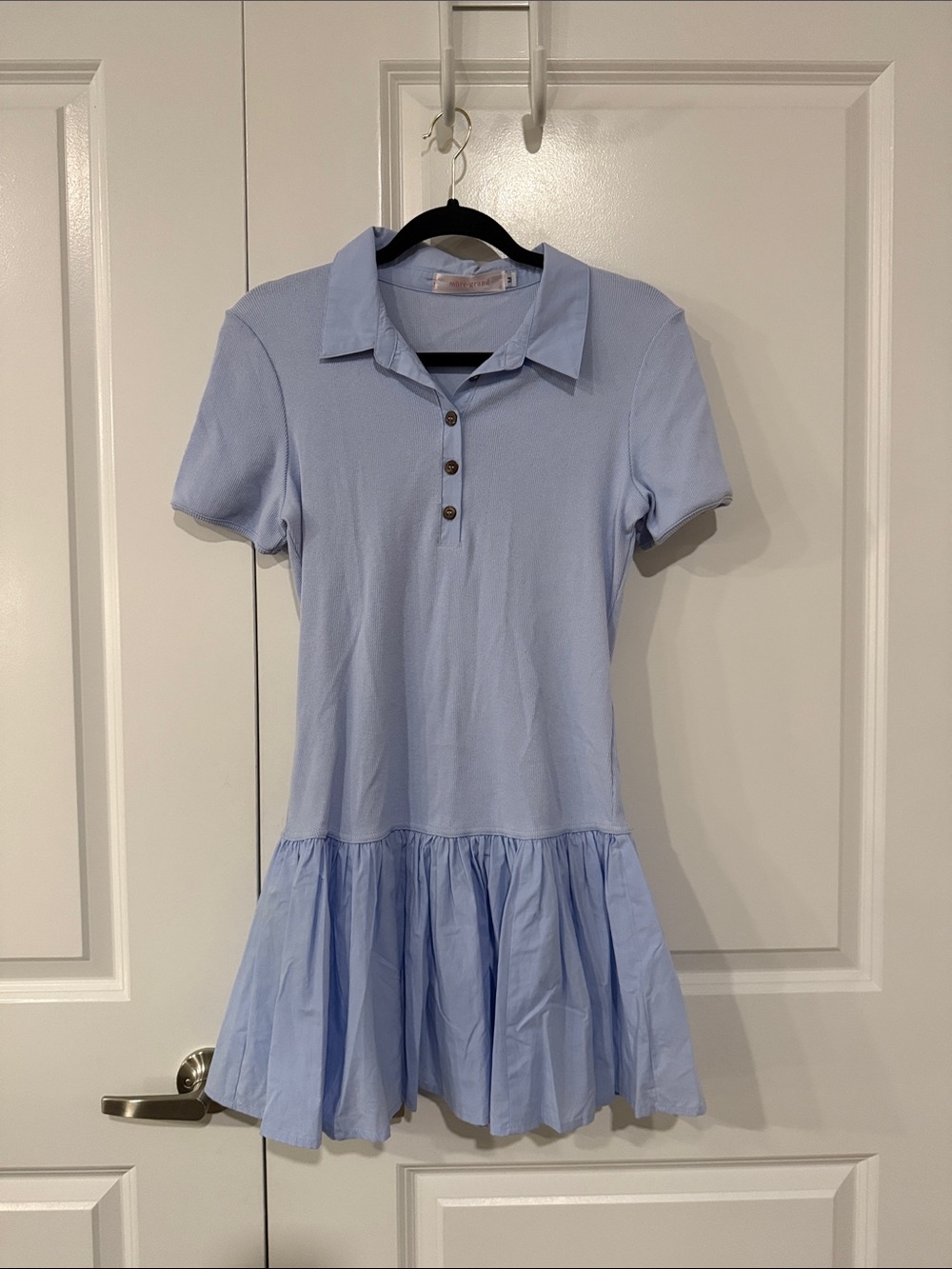 Light Blue Polo Mini Dress